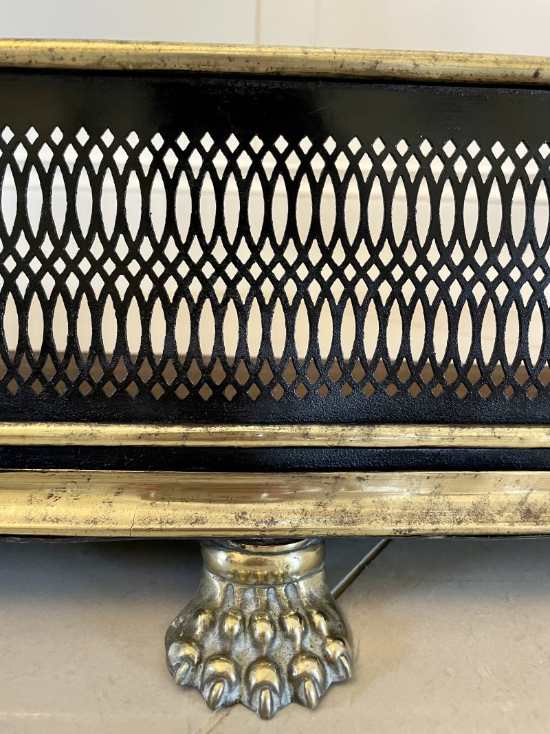 Antique George III Quality Brass and Iron Fender - Image 8